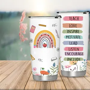 20oz Tumbler,Insulated Stainless Steel Travel Mug with Motivational Quote,Gift for Best Teacher Ever