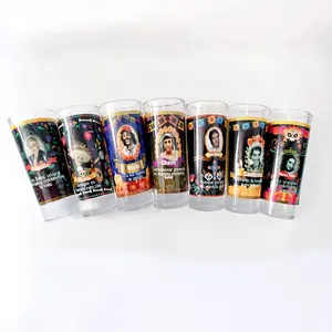 Day of the Dead Candle in Tequila Shot Glass Personalized Memorial Candle with Photo Dia de los Muertos Altar Candle Remembrance Gift Customizable with Your Loved One's Photo