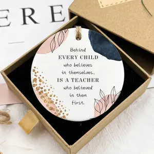 1pc, Ceramic Products, Teacher Memory Ceramic Keepsake, Teacher Gift, Thank You Gift for Teacher, End of Year Teacher Appreciation, Thank You Ornament, Teacher Decor, Ceramic Plaque