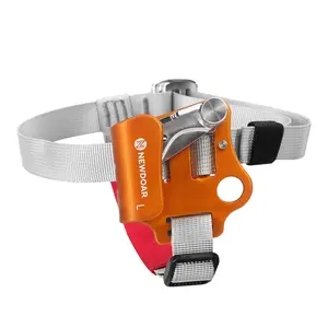 NEWDOAR Foot Ascender Riser for 8-13mm Ropes Aluminum Alloy Mountaineering Equipment with 330lb Load Capacity Wide Belt for Efficient Rope Ascents