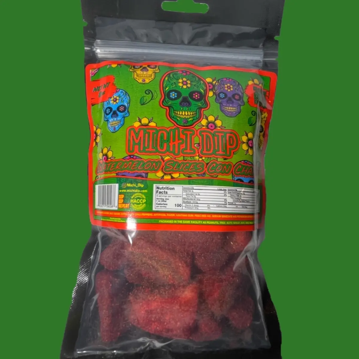 Watermelon slices con Chamoy ( watermelon gummy w/ chamoy ) Watermelon slices con Chamoy ( watermelon gummy w/ chamoy )