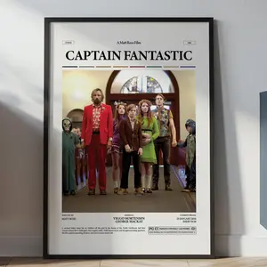 Captain Fantastic Poster, Viggo Mortensen Poster, Matt Ross Film Captain Fantastic Print, Movie Wall Decor Idea, Cult Movie Poster