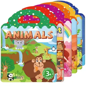 Waterproof Sticker Activity Book, Preschool Learning Book, 1 Piece Multiple Theme Travel Learning Look, Educational Toy for Arts & Crafts