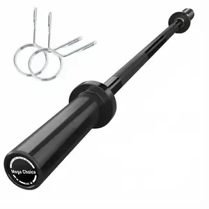 Garvee Straight Barbell 4FT (47 in), 2-Inch olympi Weightlifting Bar, 500 LB Capacity Solid Steel Bar with Chrome Finish & Knurled Grip for Home Gym Strength Training
