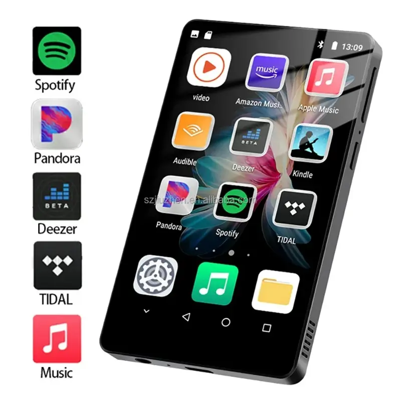 4-Inch Full Touch Screen Android MP4 Player - Bluetooth, Wi-Fi, High-Fidelity Lossless Audio, MP3/Songs Support, Headphone Compatibility, Expandable Memory, USB Connectivity, Russian/Spanish Language, Travel-Friendly