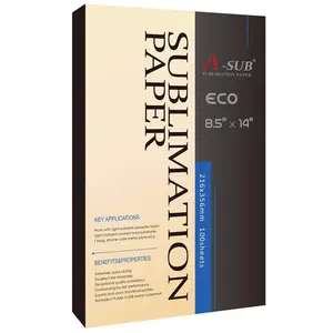 A-SUB Sublimation Paper 8.5x14 Inch for DIY Unique Christmas Gifts Compatible with Inkjet Printer which Match Sublimation Ink 100 Sheets