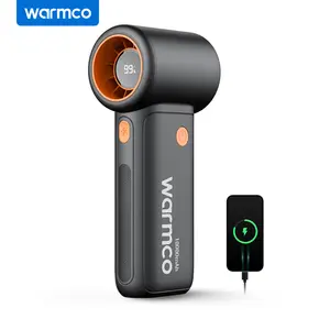 Warmco 10000mAh Turbo Portable Handheld Fan, 36H Runtime USB-C Rechargeable Personal Travel Fan, 5 Speeds & LED Display for Outdoor Travel, Gift for Men and Women