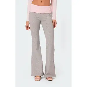 Edikted Women's Molly Contrast Flared Leggings