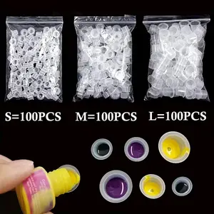 300pcs Tattoo Ink Mixing Cups S/M/L Disposable Tattoo Cups, Tattoo Studio Additions, Tattoo Equipment for Ink Products, Made of ABS