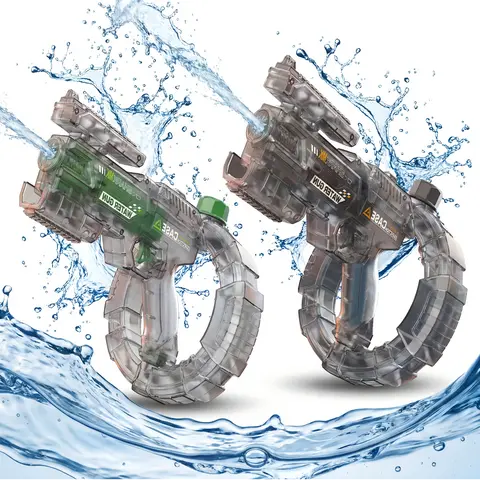 LED Light-Up Electric Water Gun - High-Capacity, Sturdy Construction, Continuous Firing Automatic Squirt Blaster, Unisex Birthday Gifts for Ages 6+ Kids & Adults, Pool & Outdoor Play Toy