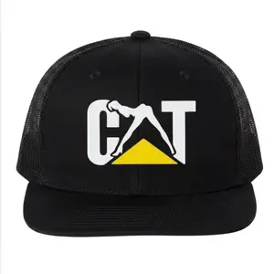 Funny C4T Parody Trucker Hat | Humorous Construction Mesh Snapback Cap | Rude Adult Novelty Baseball Hat for Men | Black Western Style Headwear