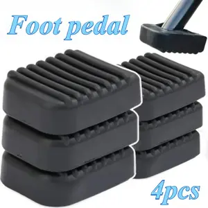 4pcs Motorcycle Footrest Pads, Universal Bike Stand Extender, Soft Anti-Slip Board, Scooter Pedal Base, Motorbike Accessories