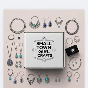 Small Town Girl Crafts Mystery Blind Jewelry Box Contains Necklaces Earrings Bracelets Charms Chokers Rings for Men and Women perfect for Christmas gifts!