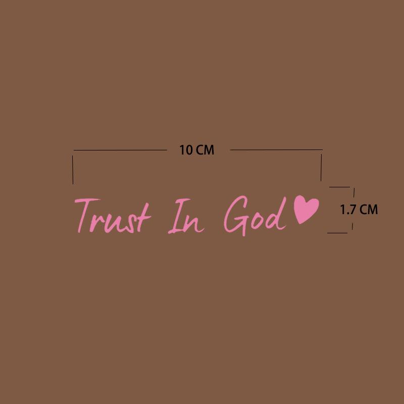 2PCS-Letter & Heart Pattern Car Rearview Mirror Sticker, 2 Counts Self-adhesive Car Mirror Decal, Car Exterior Decoration Accessories, Windshield Sticker, Car Decals, Vehicle Exterior Decoration, Religious Car Accessory