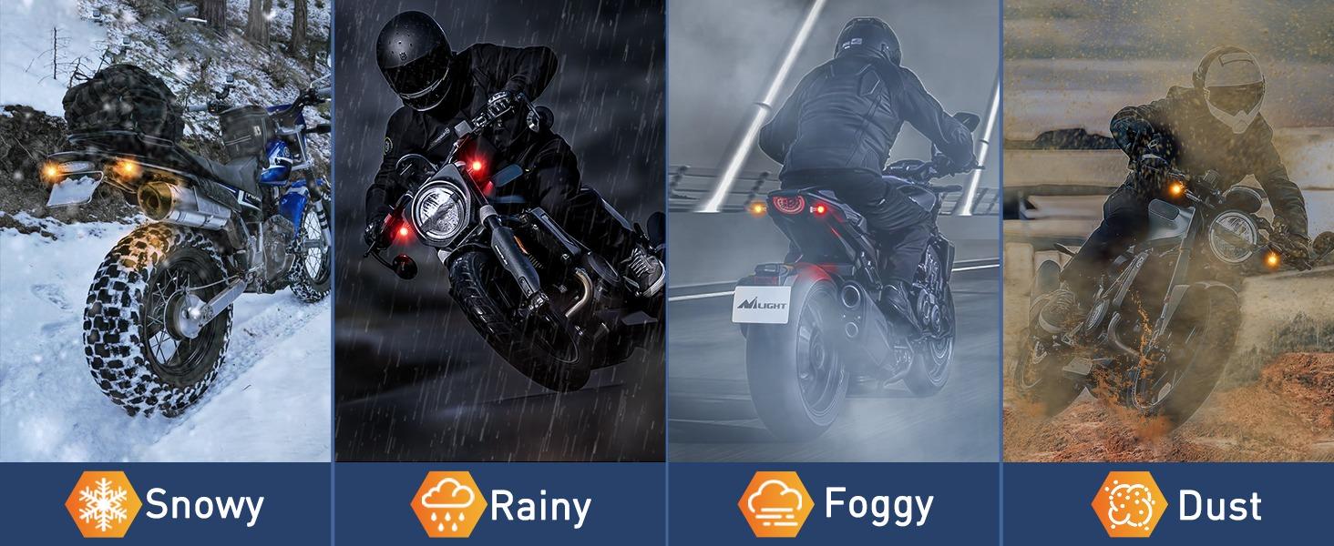 Nilight Motorcycle Rear LED Turn Signals Brake Tail Light Red Yellow Beam Mini Size Blinkers Compatible with Harley Honda Kawasaki Suzuki Triumph Yamaha Cruiser Nilight Motorcycle Rear LED Turn Signals Brake Tail Light Red Yellow Beam Mini Size Blinkers Compatible with Harley Honda Kawasaki Suzuki Triumph Yamaha Cruiser