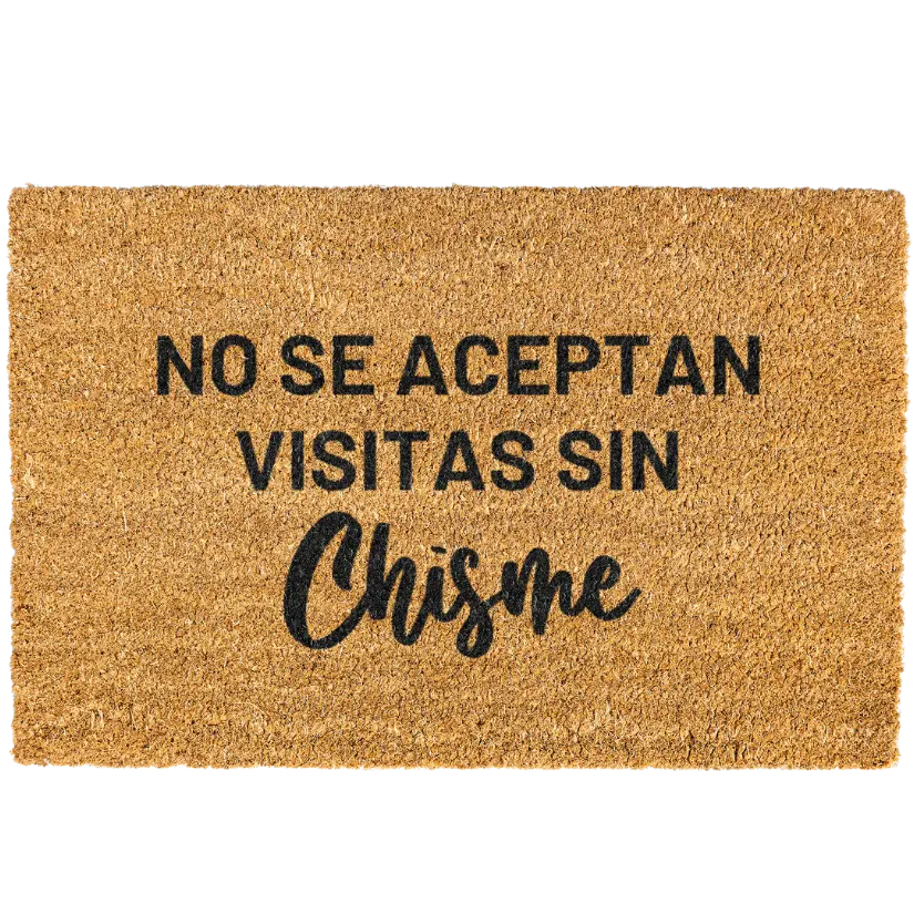 No se aceptan visitas sin chisme doormat, Welcome Mat, Funny, Spanish door mat