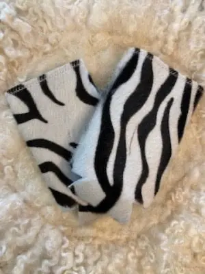 Genuine Cow Hide Fur Koozie - Insulated Flask for Hot and Cold Beverages