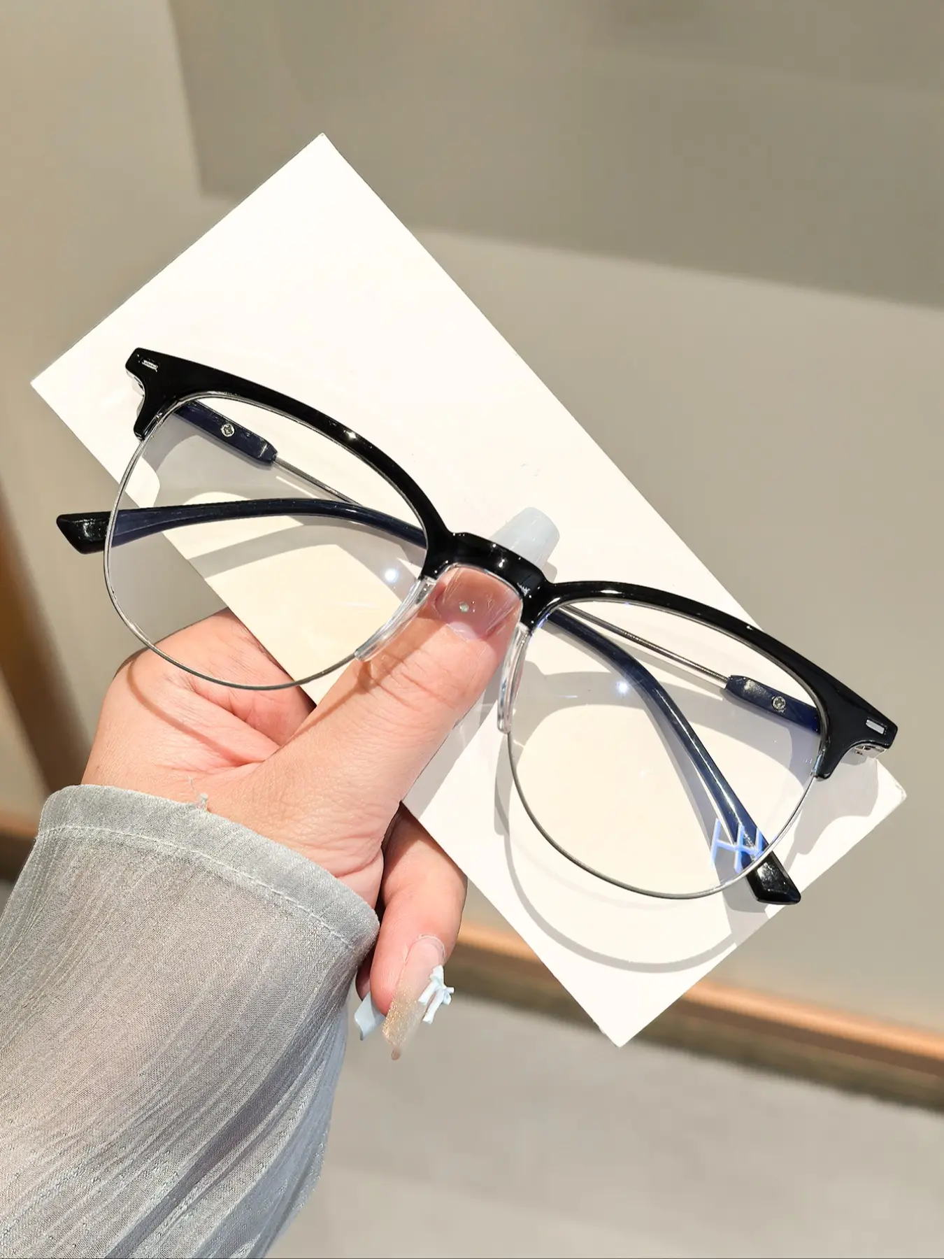 Lightweight Casual Rectangle Glasses for Daily Use, Basic Style Fashion Eyewear for Students and Work, Unisex Design for All Seasons, Fashionable Frames Glasses, Trendy Casual Eyeglasses, Casual Stylish Glasses