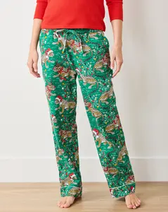 Very Merry Bagheera - Lightweight Flannel PJ Pants - Mistletoe