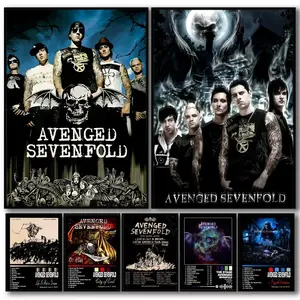 Band A_Avenged S_Sevenfold Album Poster Artwork HD Waterproof Art Sticker | Custom DIY Self-Adhesive Wall Print | Fade-Resistant, Long-Lasting Decorative Poster for Home, Office, Living Room, Bar | Multiple Sizes, High Definition, Easy to Apply & Clean