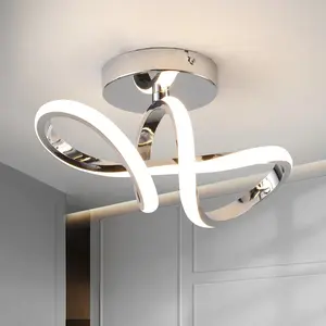 Garwarm Modern LED Ceiling Light, Flush Mount Ceiling Light Fixture, LED Ceiling Lamp for Hallway, Kitchen, Aisle, Entrance, Bedroom, Bathroom, Living Room
