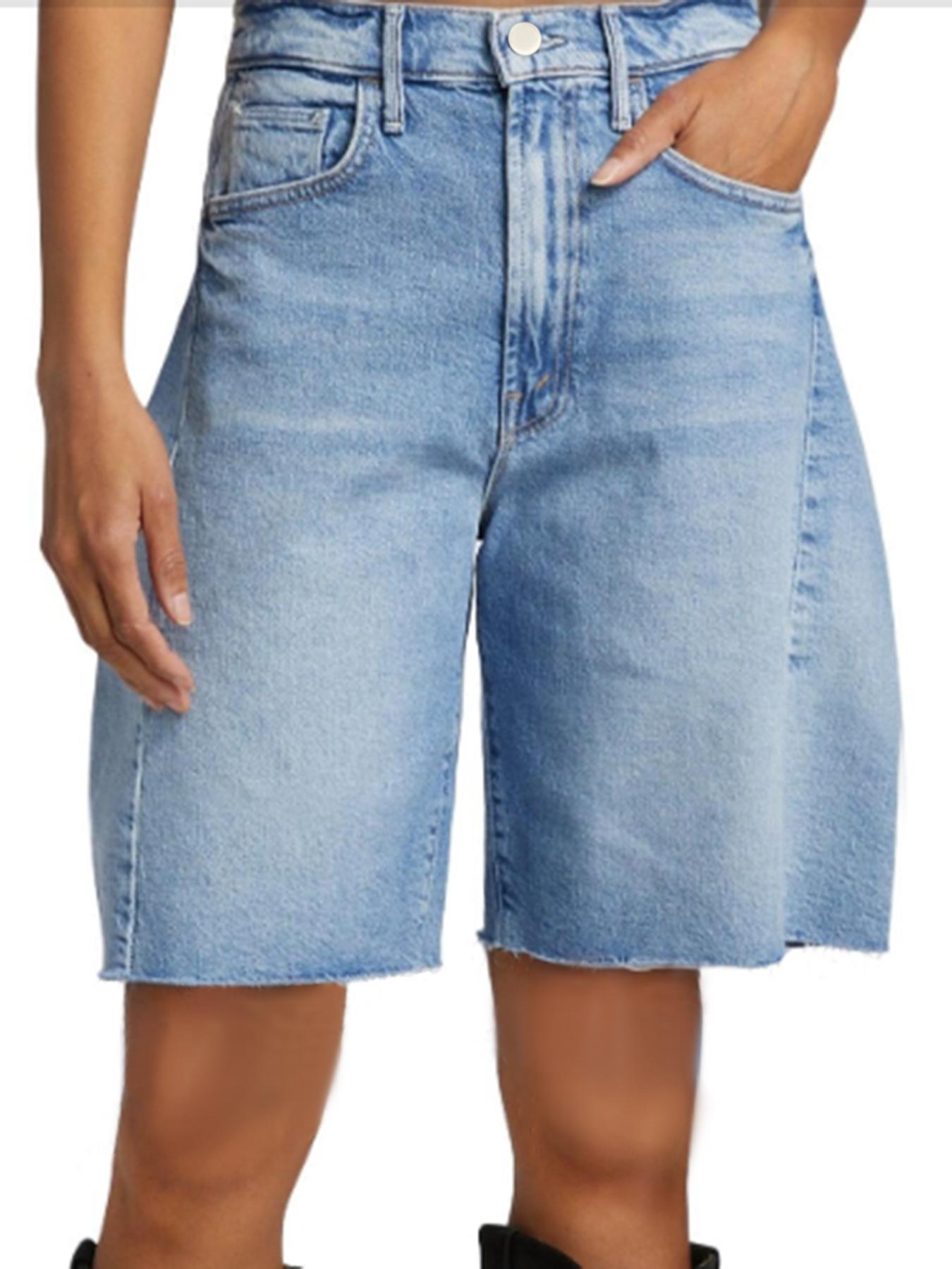 Aswulk Women's Jorts Baggy High Waisted Jean Shorts Ripped Denim Bermuda Shorts Y2K Shorts