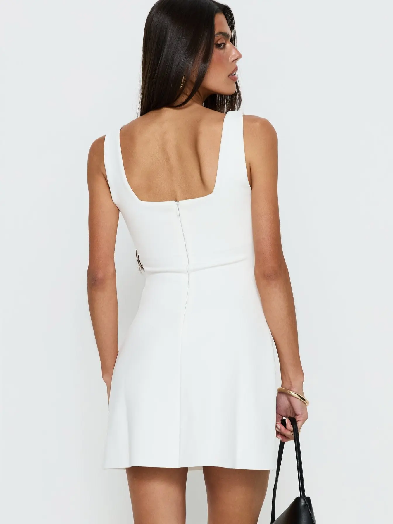 strapless open back dress So Sweet Mini Dress White