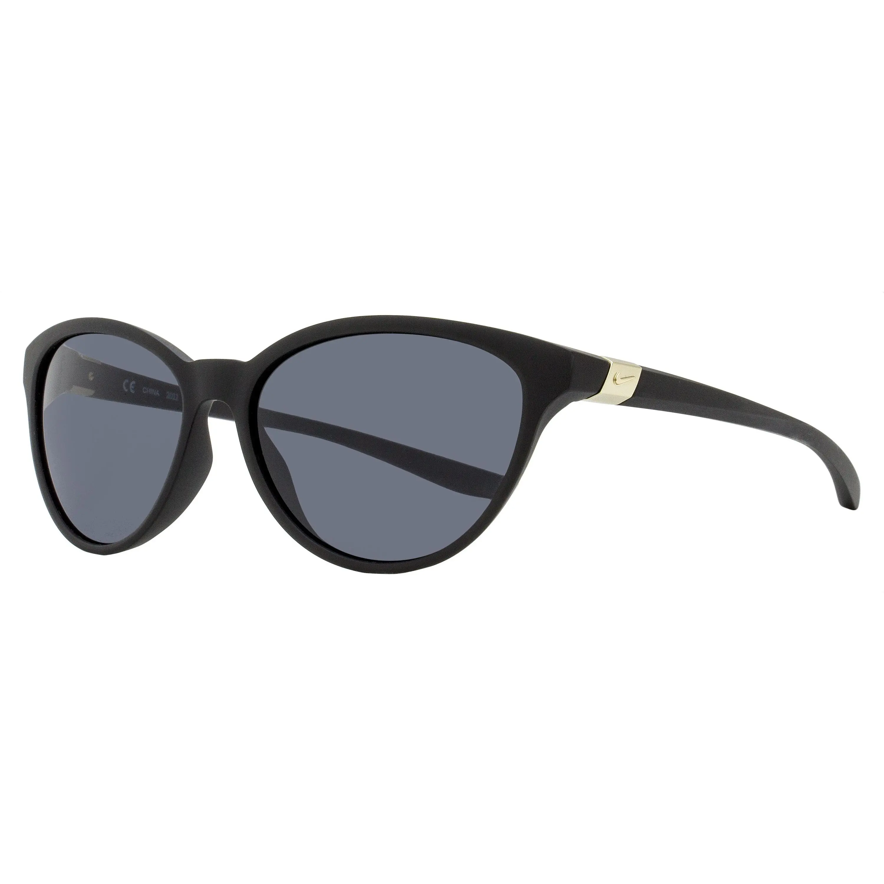 Nike City Persona Women's Cat-Eye Sunglasses in Matte Black, Alternative Style Bio-injected Frame with 100% UV Protection, DJ0892 57mm, Alternative Style Women's Sunglasses