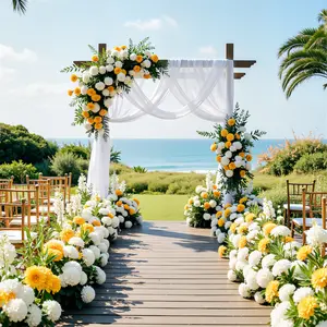 White Sheer Chiffon Draping Fabric – 30"x236" Wedding Arch Backdrop Curtains for Ceremony, Party, Ceiling & Outdoor christmas Decoration