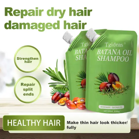 Tgideas Rosemary Batana Oil Shampoo - Promotes hair growth, strengthens hair strands, cleanses hair, contains natural extracts to care for hair, daily hair care 250ml (8.45oz).