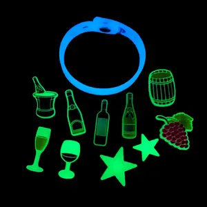 10 pcs Glowing Shoe Charm Set - Includes Drinking Bottle & Various Shapes for Fun Footwear Accessories