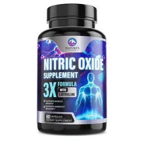 Extra Strength Nitric Oxide Booster - 3X Strength L-Arginine, Citrulline, & Beta Alanine - Premium Nitric Booster Natural Energy, Muscle & Heart Support, Bottled in USA for Men & Women - 60 Capsules