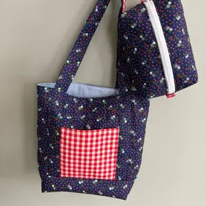 Handmade quilted tote bag