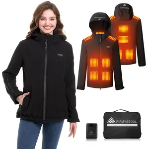 Women's Heated Jacket with Battery Pack in Black