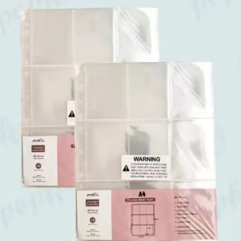 A5 A4 Crystal Refills for Composition Binder | Kpop Photocard Binder Refills | Ring Planner Binder Kpop Collect book Journal Scrapbook