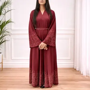 Dubai Abaya Umbrella Style with Elegant Embroidery