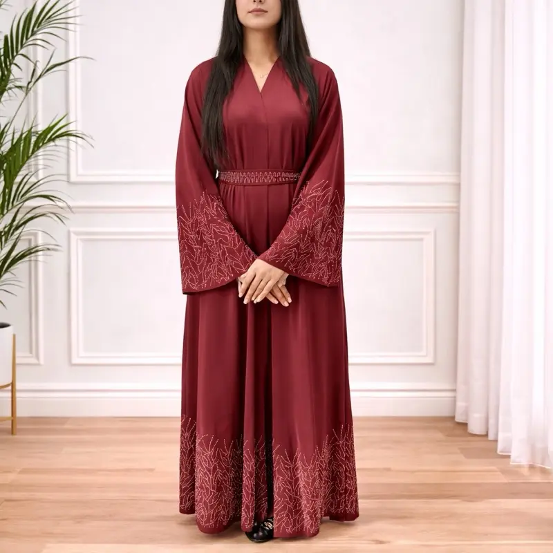 Dubai Abaya Umbrella Style with Elegant Embroidery
