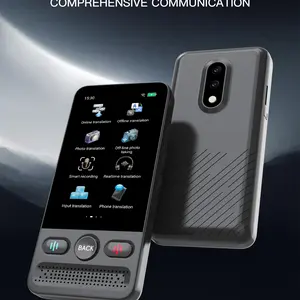 Ai Language Touchscreen Translator Device, Supports 138+ Languages, Real-Time Voice and Image Translation, Offline Mode, Rechargeable Microphone