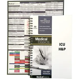 ICU H&P Notebook with 2 Day SOAP - Medical History and Physical Notebook, 50 Medical templates with Perforations