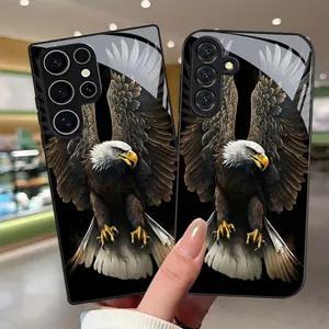 American Bald Eagle Spreading Wings Printed Pattern Phone Case Suitable for  S26 S25 S24 S23 S22Pro S21 S20 Fe Plus Ultra Pro A56 A55 A54 A53 A52 A51 A36 A35 A34 A32 A26 A25 A24 A23 A16 A15 A14 A06 A05 A03s/ Anti-drop Tempered Glass, Accesso, Accessories,