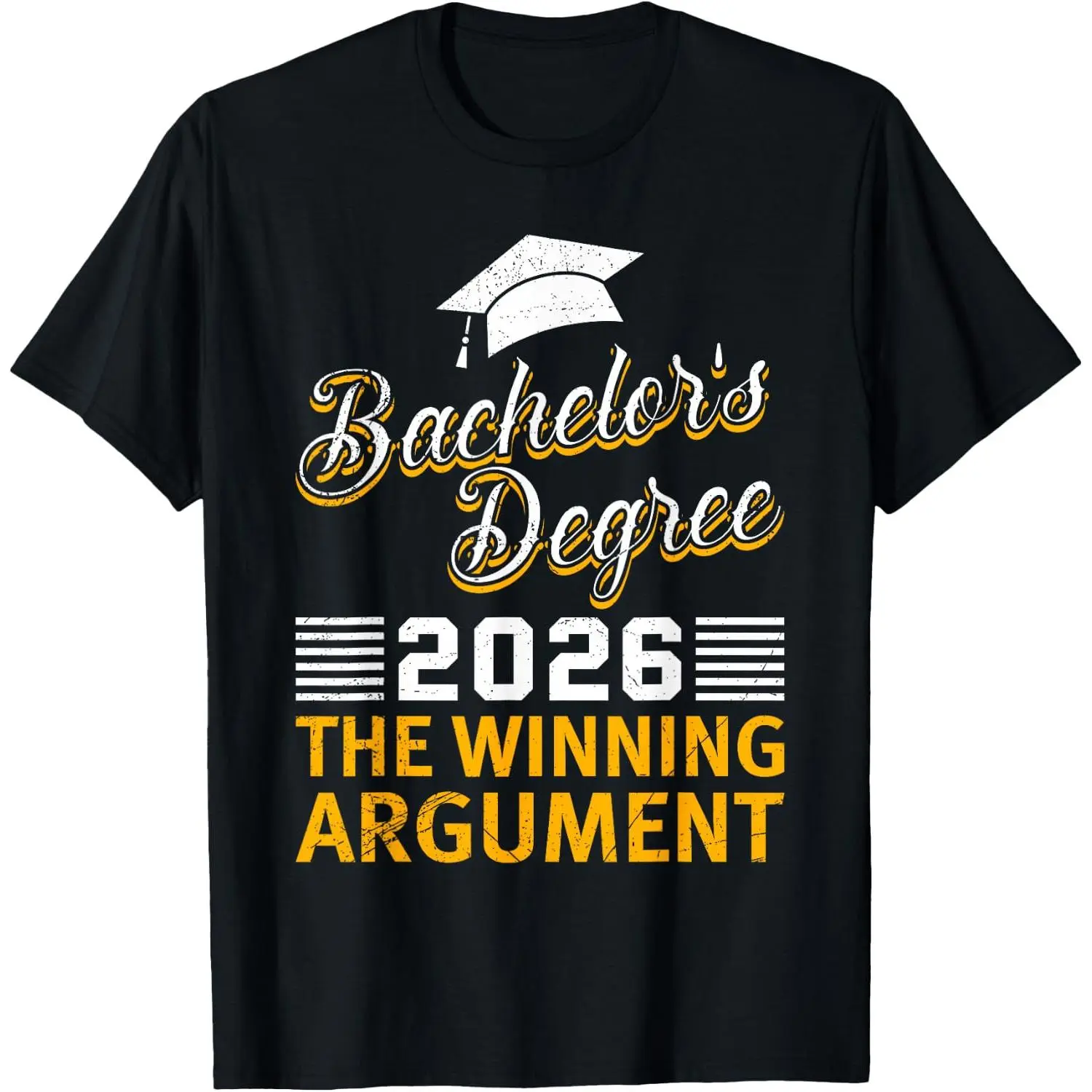 100%cotton Conclusion The Best Argument Funny Bachelor T-Shirt