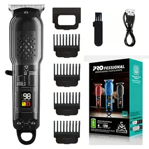 Hair Clippers Professional Cordless for Men, Barber Clippers for Hair Cutting Kit, Wireless LCD Display Hair Trimmers Set, Rechargeable Haircut Machine for Family