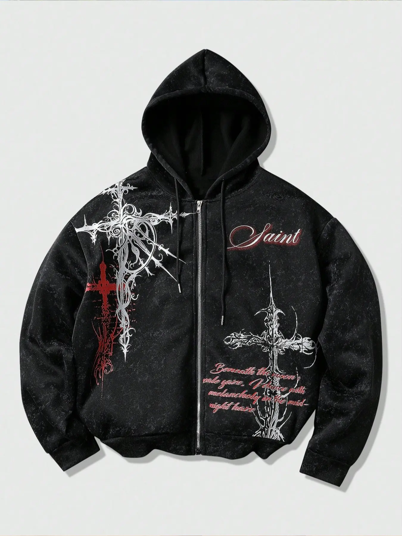 New Vintage Men's Graphic Angel Print Baseball Jacket, Casual Zip Design, Durable Fashion Outerwear, Ideal for Daily Wear and Travel, Casual Chic Outerwear