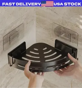 Adhesive Bathroom Shower Caddy Shelf No Drill Shampoo & Towel Storage Organizer