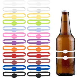 24pcs Silicone Drink Markers for Glasses Wine Bottles Tag Labels Charms for Party Drink Identification
