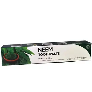 Yunani Herbs Organic Neem Toothpaste with Mint Oil & Clove Extract Fluoride-Free for Oral Care 6.5 oz Daily Use