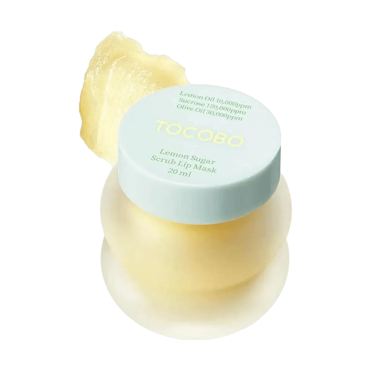TOCOBO Lemon Sugar Scrub Lip Mask - Overnight Hydrating & Exfoliating Treatment for Dry, Sensitive Lips - Vegan, Rinse-Free Formula (20ml)