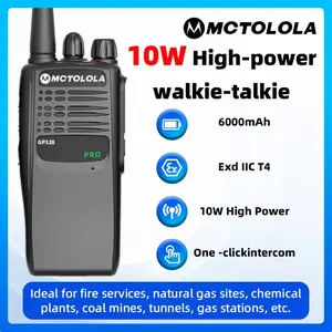 GP-328 dustproof and explosion-proof 10W high-power communication, 6000mAh large capacity battery with long battery life, suitable for industrial two-way radio walkie talkies in chemical plants, refineries, and natural gas plants