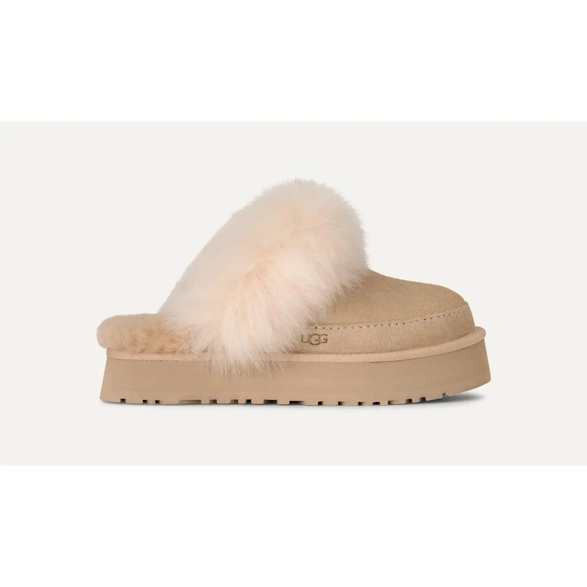 [1173930-SNDCS] WOMENS UGG DISQUETTE CHALET SLIPPER 'SANDCASTLE'
