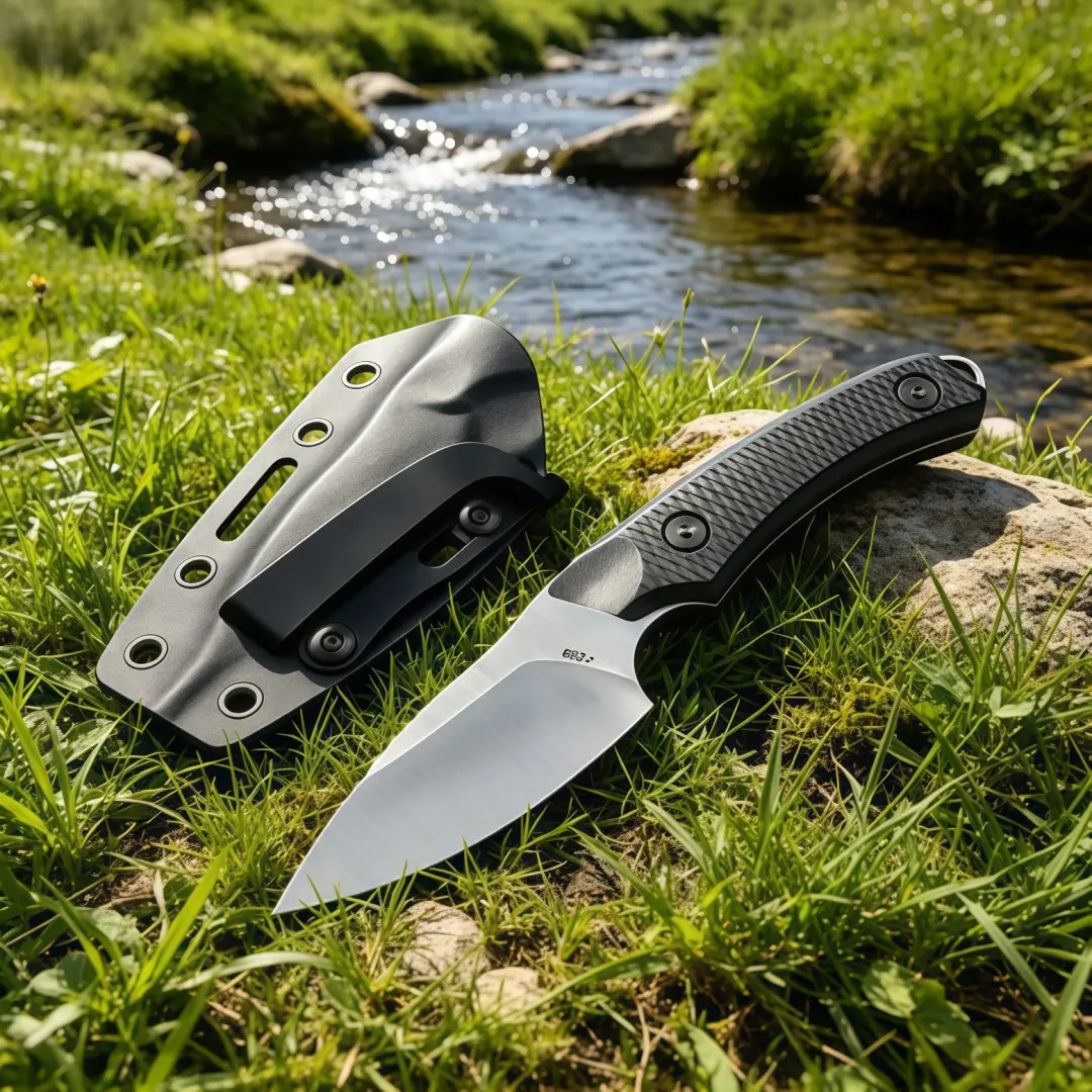 Tactical hunting small fixed-blade knife with G10 handle and Kydex sheath for men, EDC outdoor camping survival